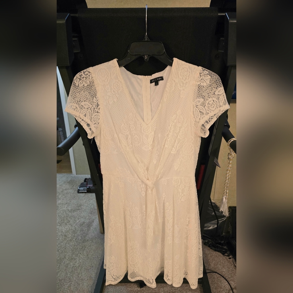 As U Wish Cream Lace Dress